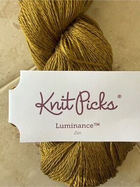 Knit Picks Luminance™ Silk Yarn - Zen (Olive Gold) 1 Hank